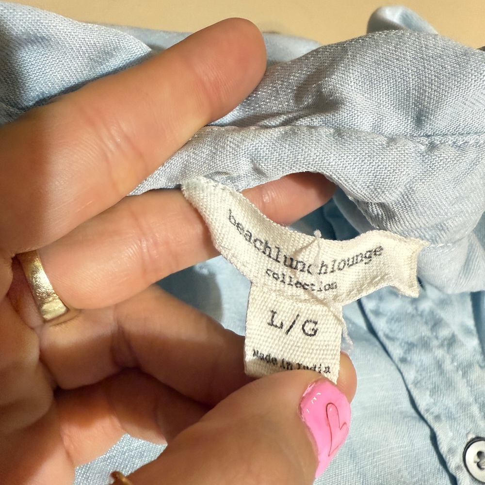 French Connection Light Blue Button-Up - image 2